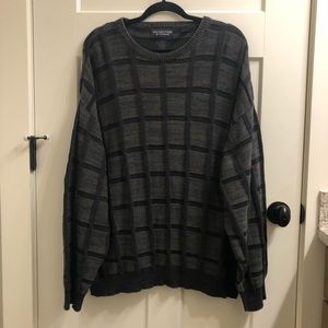 Gray Vintage Patterned Sweater